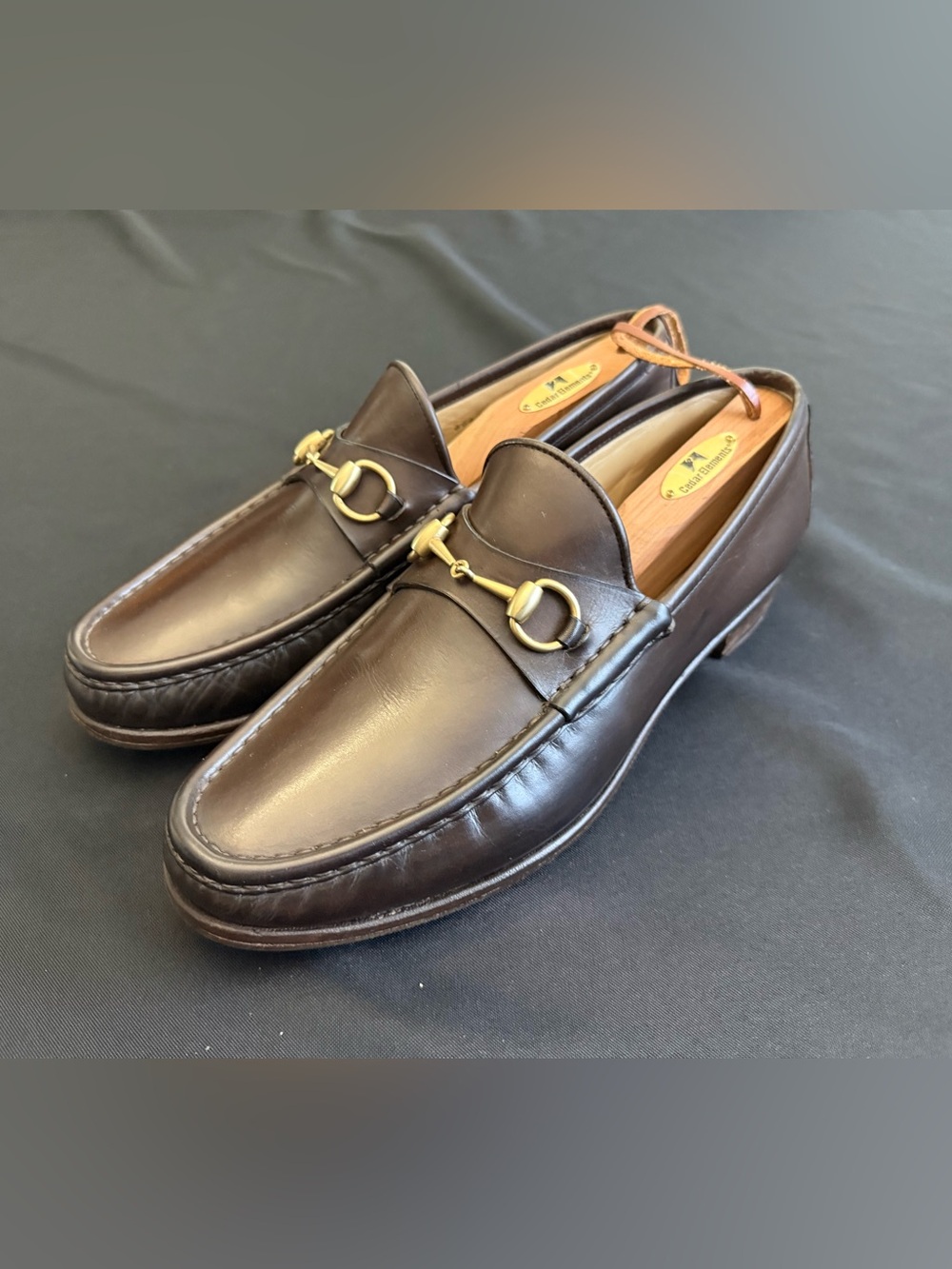 Gucci Dark Brown Leather Horsebit Loafers Gucci Size 12D